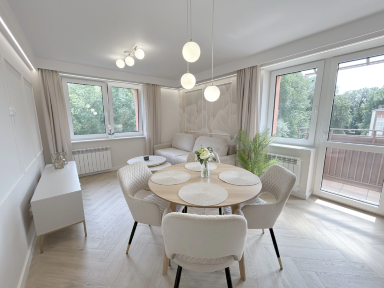 Salon z jadalnią - mieszkanie Radom ul. 25 Czerwca 68B